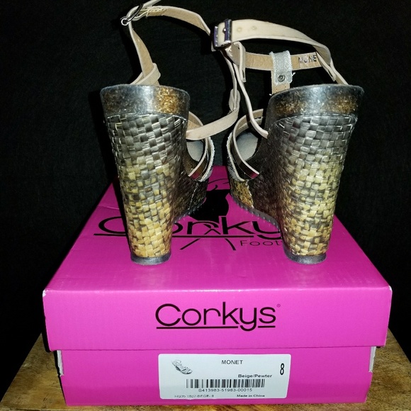 Corkys Shoes Corkys Boutique Embellished Tstrap Wedge Sandal Poshmark